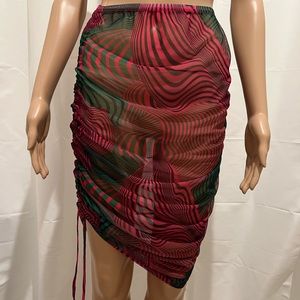 Sheer Mesh Adjustable Skirt